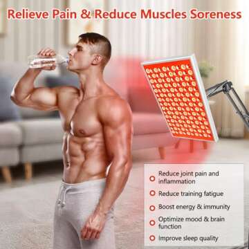 Red Light Therapy for Body - Infrared LED Panel for Pain Relief and Skin Health