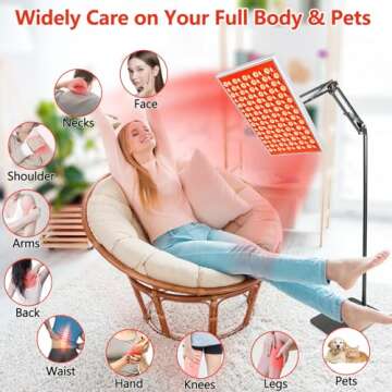 Red Light Therapy Lamp - Skin & Pain Relief Device