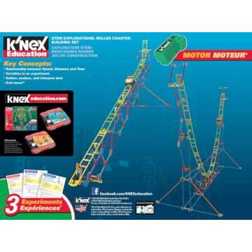 K'NEX Education ‒ STEM Explorations: Roller Coaster Building Set – 546 Pieces – Ages 8+ Constr...