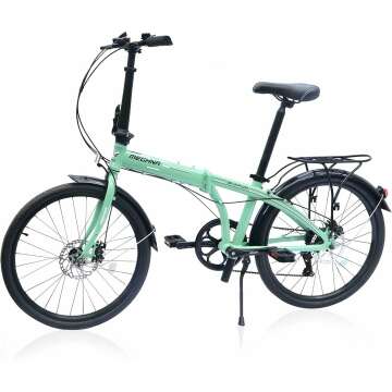 ZUKKA Folding Bike with 7 Speed & Dual Disc Brake
