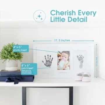 Pearhead Keepsake Frame for Baby Handprints and Footprints