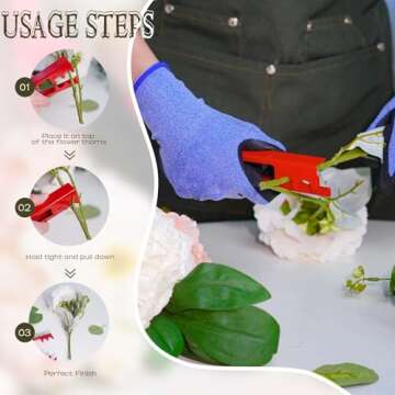 Kehail Floral Toolkit,Rose Thorn Remover Tool, Garden Pruning Shears Scissors Kit, Florist's Toolkit,Use for Florist Supplies (Toolkit)