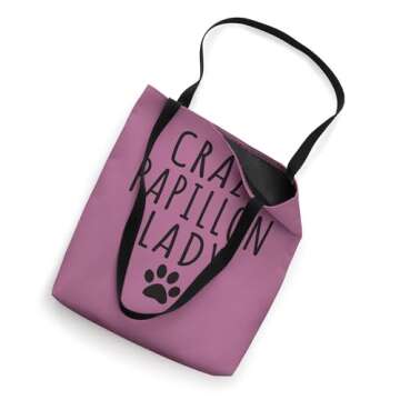 Crazy Papillon Lady Dog Lover Mom Funny Papillon Mama Gift Tote Bag