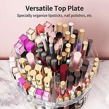 YITAHOME Makeup Organizer with 360 Rotating Adjustable Design