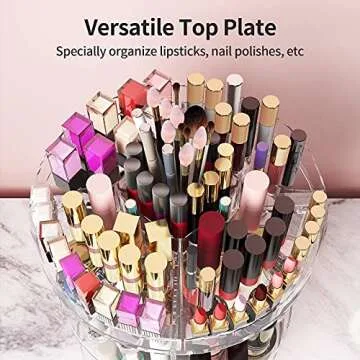 YITAHOME Makeup Organizer with 360 Rotating Adjustable Design