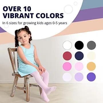 LA ACTIVE Baby Girl Tights - Warm Non-Skid Cotton Leggings
