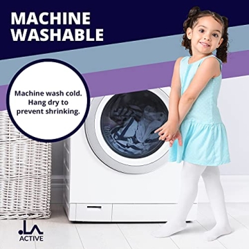 LA ACTIVE Baby Girl Tights - Warm Non-Skid Cotton Leggings