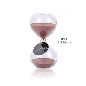 SWISSELITE Puff Sand Timer, Hourglass Sand Timers, Inspired Glass for Home, Desk, Office Decor