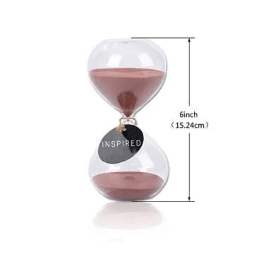 SWISSELITE Puff Sand Timer, Hourglass Sand Timers, Inspired Glass for Home, Desk, Office Decor