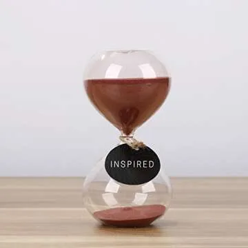 SWISSELITE Puff Sand Timer, Hourglass Sand Timers, Inspired Glass for Home, Desk, Office Decor