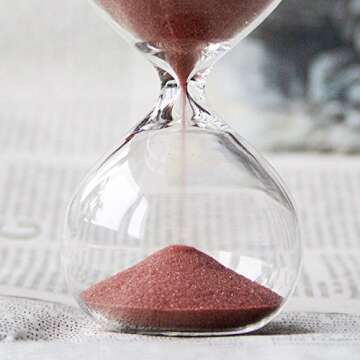 SWISSELITE Puff Sand Timer, Hourglass Sand Timers, Inspired Glass for Home, Desk, Office Decor