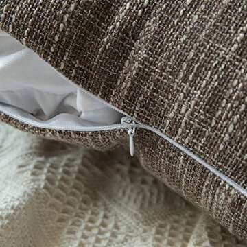 MIULEE Decorative Linen Cushions, Set of 2 for Home Decor