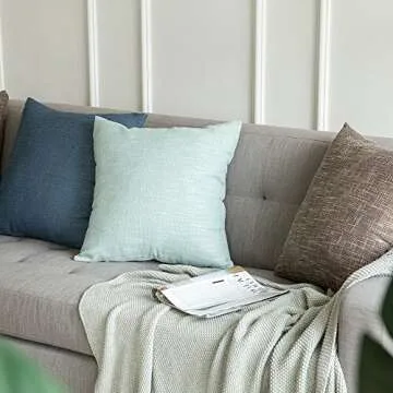MIULEE Decorative Linen Cushions, Set of 2 for Home Decor
