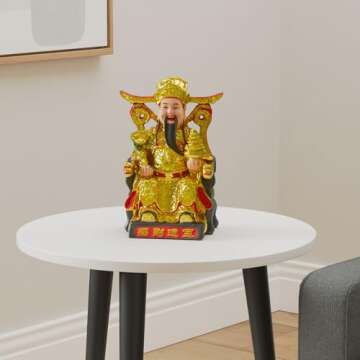 ART PARK CAI Shen Statue, Caishen, Wencaishen, God of Fortune, God of Wealth, Zhao CAI, Feng Shui De...