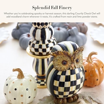 Mackenzie-Childs Owl Statue - Elegant Fall Decor