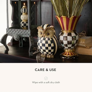 Mackenzie-Childs Owl Statue - Elegant Fall Decor