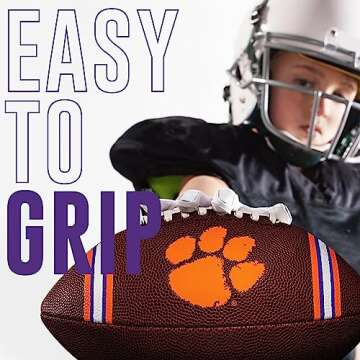 Franklin Sports Clemson Tigers Kids NCAA Youth Football - Official College Team Football with Team L...