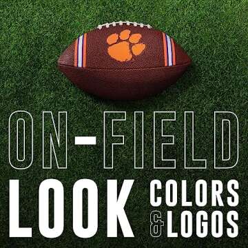 Franklin Sports Clemson Tigers Kids NCAA Youth Football - Official College Team Football with Team Logos - Junior Size Football