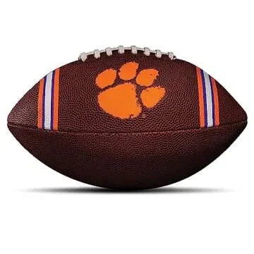 Franklin Sports Clemson Tigers Kids NCAA Youth Football - Official College Team Football with Team Logos - Junior Size Football