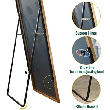 Elegant 65"×22" Full Length Mirror with Gold Frame