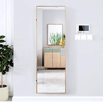 Elegant 65"×22" Full Length Mirror with Gold Frame