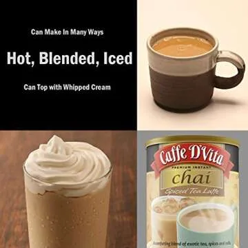 Caffe D'Vita Spiced Chai Latte Mix - Chai Tea Latte Powder Mix, Gluten Free, Chai Tea Powder, No Cho...