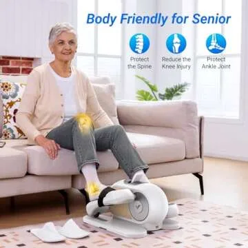 MERACH Under Desk Elliptical for Seniors with Remote Control