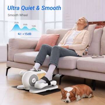 MERACH Under Desk Elliptical for Seniors with Remote Control