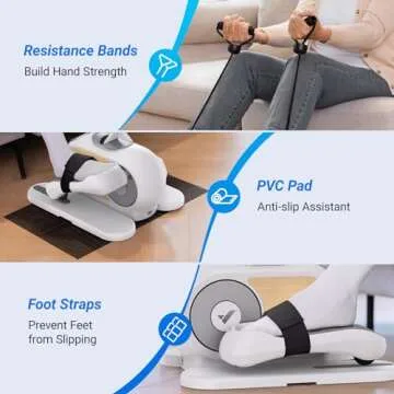 MERACH Under Desk Elliptical for Seniors with Remote Control