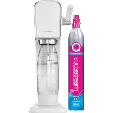 SodaStream Art Sparkling Water Maker: Effortless Home Carbonation with CO2 & Bottle