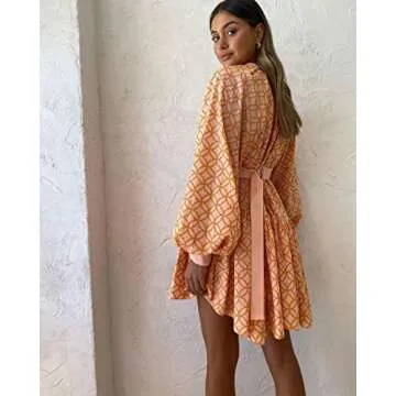 Aoxwomens Long Sleeve A Line Swing Dress for All Occasions