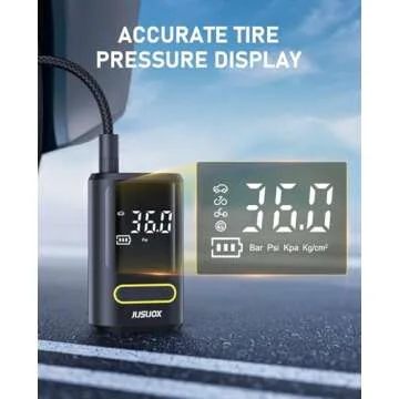 Portable Air Compressor with Auto Shutoff and LED Light