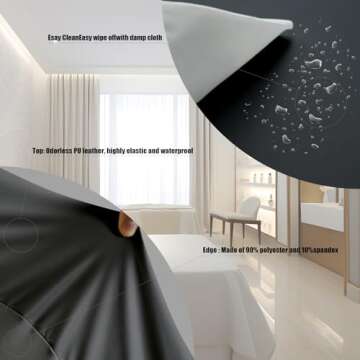 Lufyzora Lash Bed Cover Wipeable PU Leather Massage Table Cover Waterproof and Reusable Spa Bed Cove...