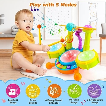 Kids Drum Set for Toddlers Perfect Musical Gift