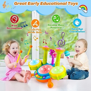 Kids Drum Set for Toddlers Perfect Musical Gift