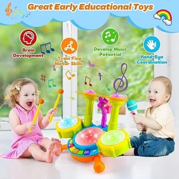 Kids Drum Set for Toddlers Perfect Musical Gift