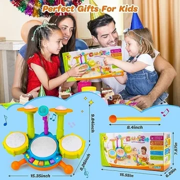 Kids Drum Set for Toddlers Perfect Musical Gift