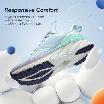 ALLSWIFIT Women's Walking Shoes Comfortable ActiveEase Running Tennis Athletic Gym Workout Cross Tra...