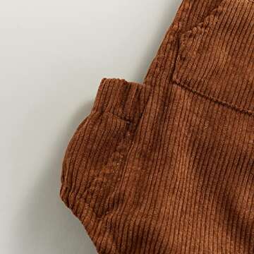 COORALLY Stylish Newborn Infant Corduroy Jumpsuit 6-12 Months