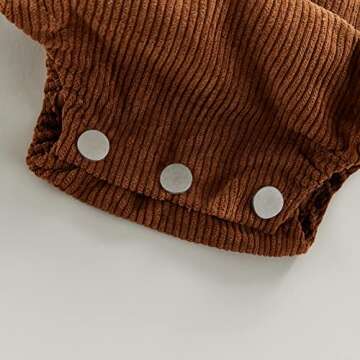 COORALLY Stylish Newborn Infant Corduroy Jumpsuit 6-12 Months