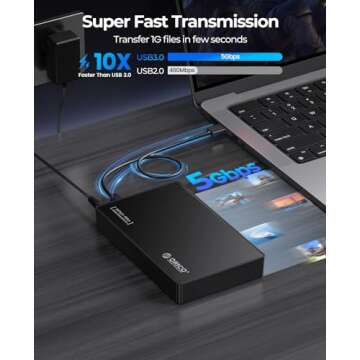 ORICO USB 3.0 3.5'' Hard Drive Enclosure with UASP Acceleration