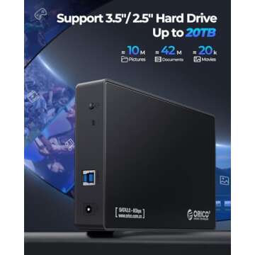 ORICO USB 3.0 3.5'' Hard Drive Enclosure with UASP Acceleration