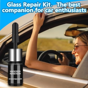 Windshield Crack Repair Kit, Car Window Cracks Gone Glass Repair Fluid, 2 Bottles Nano Glass Crack Repair Liquid Quick Windshield Repair for Chips and Cracks, Bulls-Eye and Star-Shaped Crack