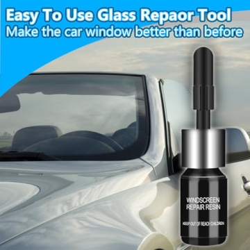 Windshield Crack Repair Kit, Car Window Cracks Gone Glass Repair Fluid, 2 Bottles Nano Glass Crack Repair Liquid Quick Windshield Repair for Chips and Cracks, Bulls-Eye and Star-Shaped Crack