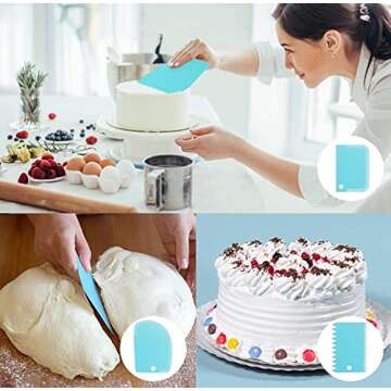 Icing Nozzles Set, Cake Decorating Set, Stainless Steel Piping Icing Nozzles, Reusable Silicone Piping Bag, Suitable for Cakes, Cupcakes, Cookies, Pastries, Beginners