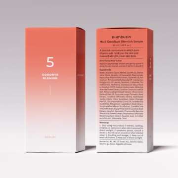 numbuzin No.5 Serum | Goodbye Blemish Serum | for Acne Scars with Vitamin C, Niacinamide, Antioxidant | Lightweight Gel, Korean Skincare for Face | 1.69 fl. oz.