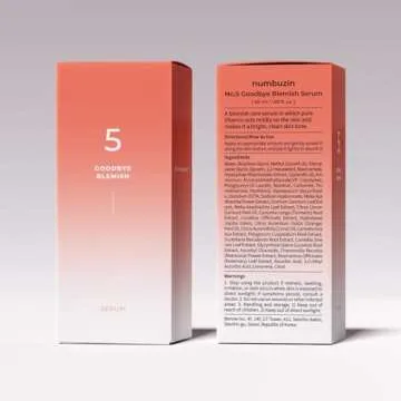 numbuzin No.5 Serum | Goodbye Blemish Serum | for Acne Scars with Vitamin C, Niacinamide, Antioxidant | Lightweight Gel, Korean Skincare for Face | 1.69 fl. oz.