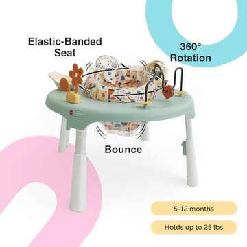 ORIBEL PortaPlay 2-in-1 Baby Activity Center & Play Table| 5 Months+ | Convertible & Portable Stage-...