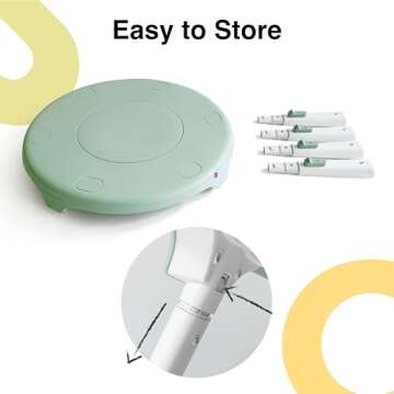 ORIBEL PortaPlay 2-in-1 Baby Activity Center & Play Table| 5 Months+ | Convertible & Portable Stage-Based for Baby| with Development Focused Toys | Unisex (Enchanted Garden, Turquoise)