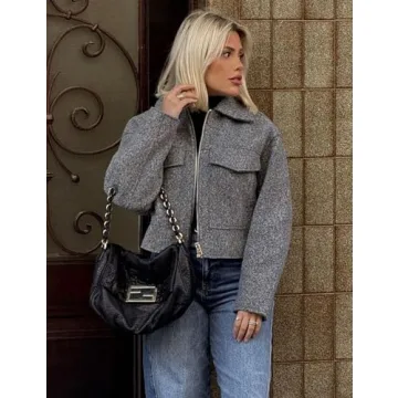 Stylish Wyeysyt Women's Wool Bomber Jacket for Winter Fashion